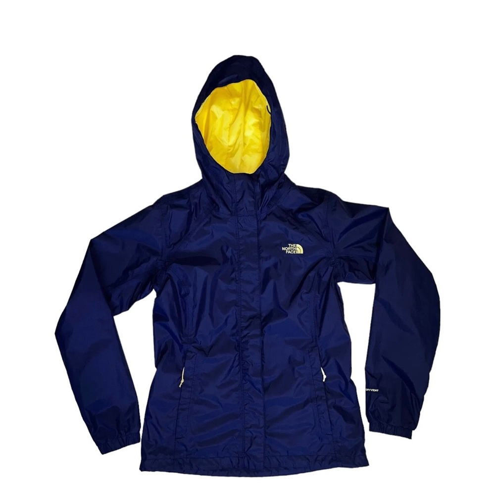 The North Face Jacket Womens Size S DryVent Hooded Rain Shell Packable Blue